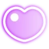 Стикер 34 Neon Hearts