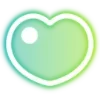 Стикер 46 Neon Hearts