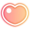 Стикер 55 Neon Hearts