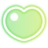 Стикер 61 Neon Hearts