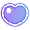 Стикер 48 Neon Hearts
