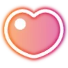 Стикер 54 Neon Hearts