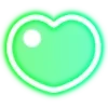 Стикер 31 Neon Hearts