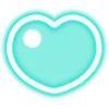 Стикер 24 Neon Hearts