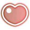 Стикер 56 Neon Hearts
