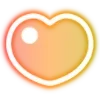 Стикер 30 Neon Hearts