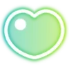 Стикер 39 Neon Hearts