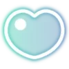 Стикер 49 Neon Hearts