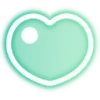 Стикер 59 Neon Hearts