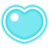 Стикер 23 Neon Hearts