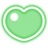 Стикер 19 Neon Hearts