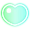 Стикер 37 Neon Hearts