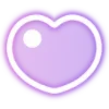 Стикер 42 Neon Hearts