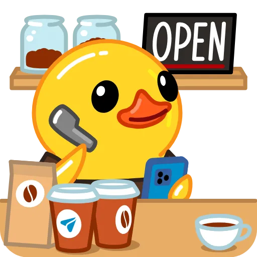 👔 Стикер «Duck X2» для Telegram