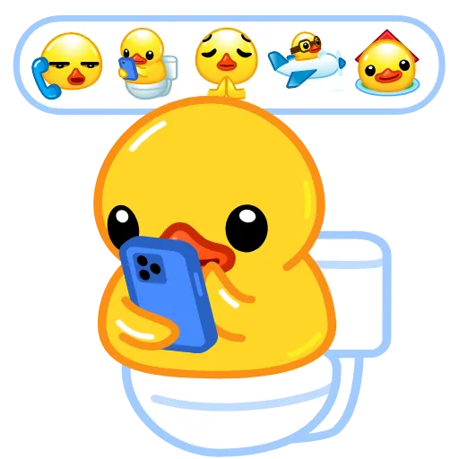 🚽 Стикер «Duck X2» для Telegram
