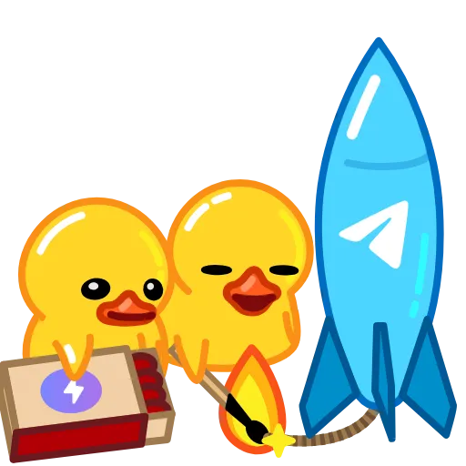 🚀 Стикер «Duck X2» для Telegram