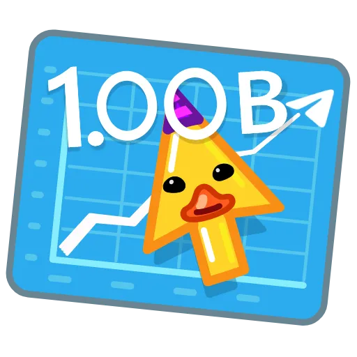 📈 Стикер «Duck X2» для Telegram