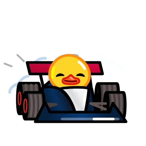 🏎 Эмодзи «F1 2023 Duck Race» для Telegram