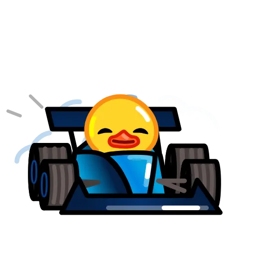 🏎 Эмодзи «F1 2023 Duck Race» для Telegram
