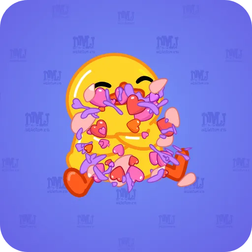 💜 Стикер «Utya Loves NFT» для Telegram