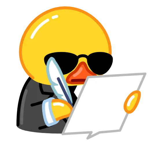 💤 Стикер «Utya is writing...» для Telegram