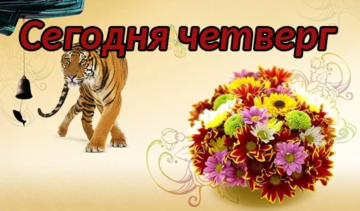 🐅 Стикер «Дни недели» для Telegram