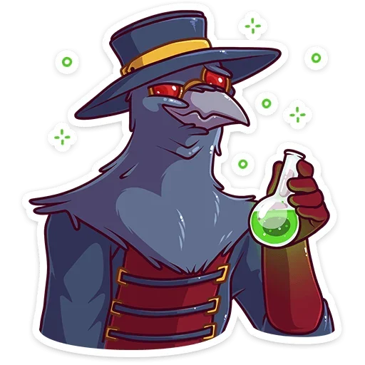 ☠️ Стикер «Доктор Кроу» для Telegram