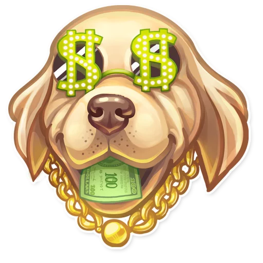 🤑 Стикер «Dog it» для Telegram
