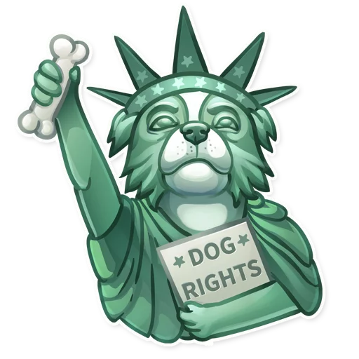 🗽 Стикер «Dog it» для Telegram