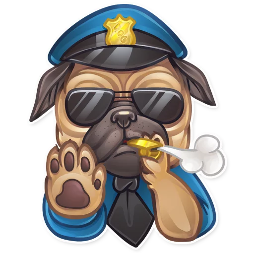 👮 Стикер «Dog it» для Telegram
