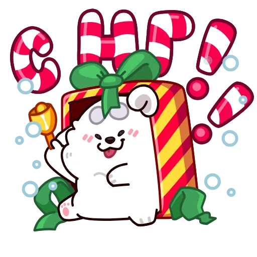 🎄 Стикер «Пес Кукис» для Telegram