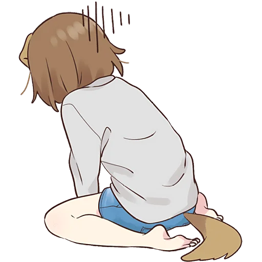 😞 Стикер «Собачка тян» для Telegram