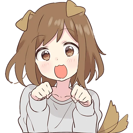 🐱 Стикер «Собачка тян» для Telegram