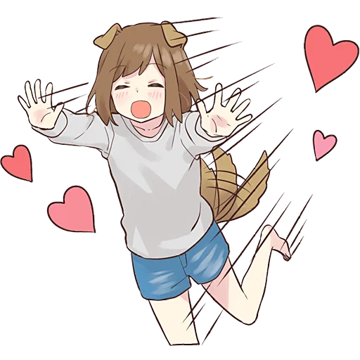 🥰 Стикер «Собачка тян» для Telegram