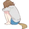 😞 Эмодзи «Собачка тян» для Telegram