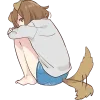 😞 Эмодзи «Собачка тян» для Telegram