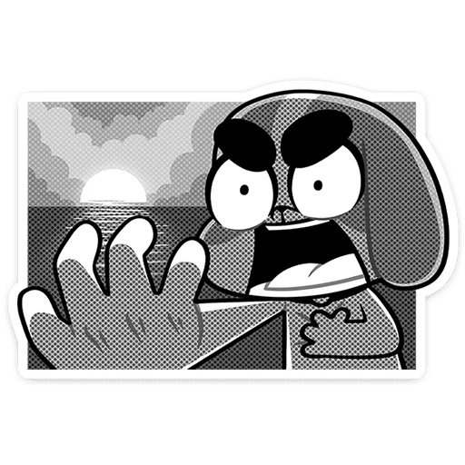 🐶 Стикер «Герои комикса «Пёсий вой»» для Telegram