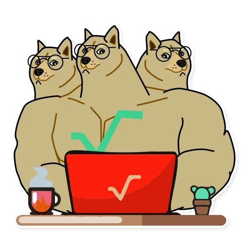 🧑‍💻 Стикер «Doge³» для Telegram