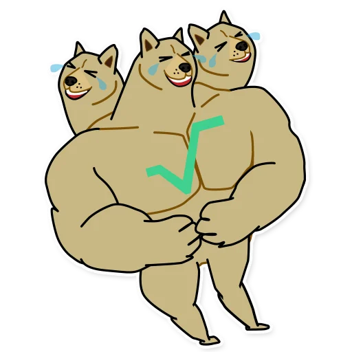 😂 Стикер «Doge³» для Telegram