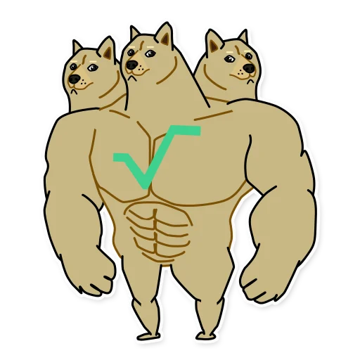 😕 Стикер «Doge³» для Telegram