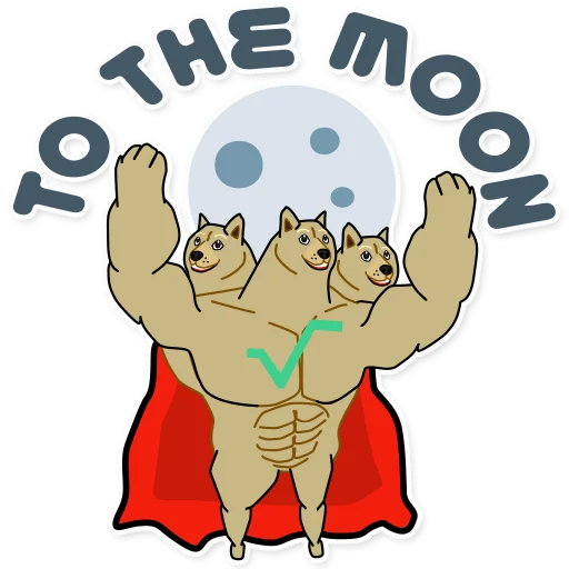 🌕 Стикер «Doge³» для Telegram