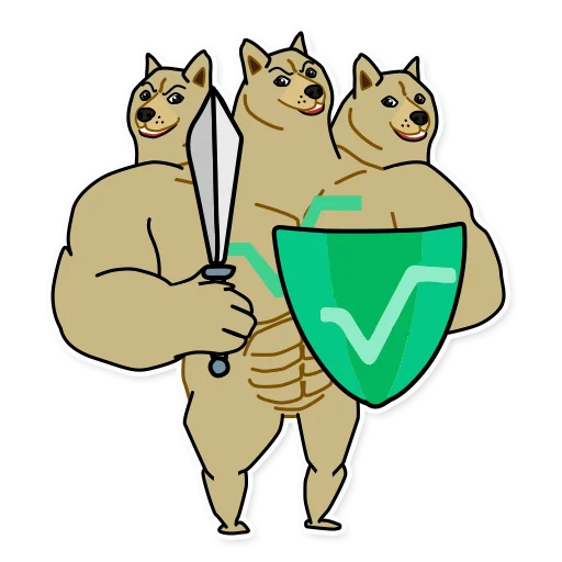 🛡 Стикер «Doge³» для Telegram