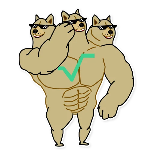 😎 Стикер «Doge³» для Telegram