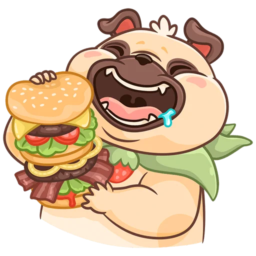 🍔 Стикер «Падди без текста» для Telegram