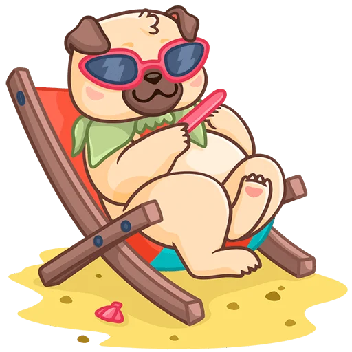 🏖 Стикер «Падди без текста» для Telegram