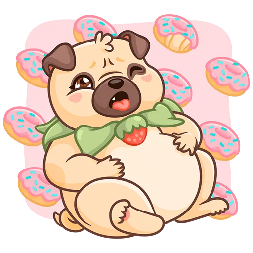 🍩 Стикер «Падди без текста» для Telegram