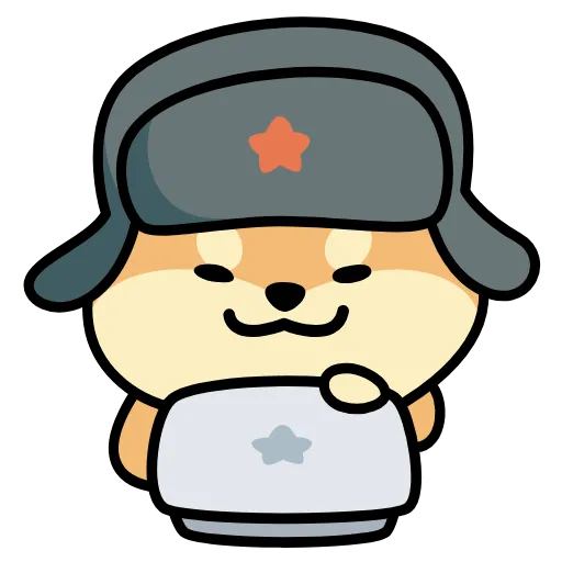 💻 Эмодзи «собака в шапке» для Telegram