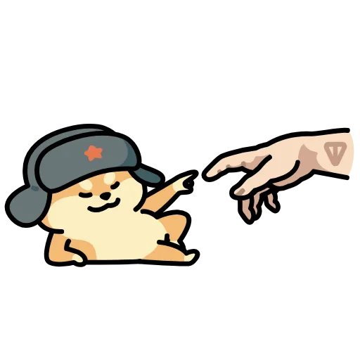 👉 Эмодзи «собака в шапке» для Telegram