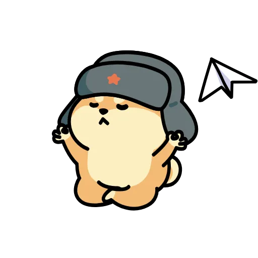 ✈️ Эмодзи «собака в шапке» для Telegram