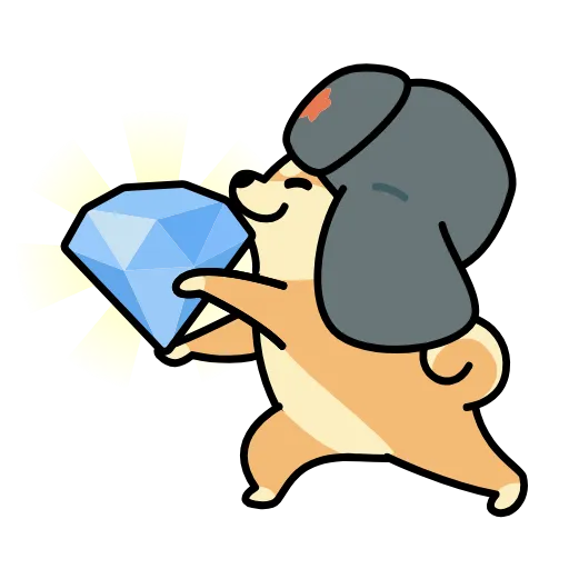 💎 Эмодзи «собака в шапке» для Telegram